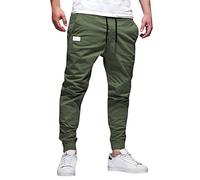Genérico Pantalones Cargo Hombre Talla Grande,Pantalones de lápiz Informales para Hombre a la Cintura, Pantalones de Longitud Media a la, Pantalones de Bolsillo para Hombre