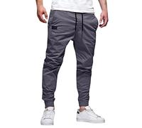 Genérico Pantalones Cargo Hombre Talla Grande,Pantalones de lápiz Informales para Hombre a la Cintura, Pantalones de Longitud Media a la, Pantalones de Bolsillo para Hombre