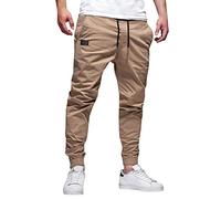 Genérico Pantalones Cargo Hombre Talla Grande,Pantalones de lápiz Informales para Hombre a la Cintura, Pantalones de Longitud Media a la, Pantalones de Bolsillo para Hombre