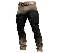 Generico Pantalones cargo para hombre militares con bolsillos laterales flores gótico pantalones ligeros moto hombre verano largos de trabajo estilo mitos nórdicos medievales día del padre pants
