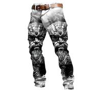 Generico Pantalones cargo para hombre militares con bolsillos laterales flores gótico pantalones ligeros moto hombre verano largos de trabajo estilo mitos nórdicos medievales día del padre pants