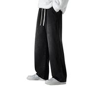 Genérico Pantalones Casual Hombre Ropa Deportiva Moda Otoño Invierno Moderno Cómodo Transpirable Versátil Urbano, Le Noir, L