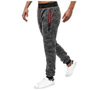 Generico Pantalones chándal para hombre de algodón ligero de jogging con cierre de cremallera pantalones japoneses de cigarrillo deportivos de correr entrenamiento traje para fitness fútbol bicicleta