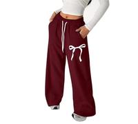 Genérico Pantalones Chica Jogging Invierno con Bolsillo Pantalones De Chándal Cintura Elástica Baggy pantalones deportivos ligeros de pierna recta bolsillos leotardo pantalones niñas