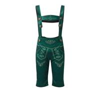 Genérico Pantalones con tirantes para hombre bordados Tradición Bávara Fiesta Cerveza Alemana Traje Bávaro Pantalones Mono Tracht, verde, XL