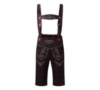 Genérico Pantalones con tirantes para hombre bordados Tradición Bávara Fiesta Cerveza Alemana Traje Bávaro Pantalones Mono Tracht, marrón, L