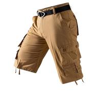 Genérico Pantalones Cortos Cargo de 5 Minutos para Hombre, Pantalones de Cinco Minutos de Gran tamaño con Bolsillo, Pantalones Cargo para Exteriores (Khaki, 30)
