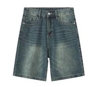Genérico Pantalones Cortos Cargo Hombre - Pantalones Cortos Vaqueros Casuales cómodos y a la Moda para Hombre elásticos y para Exteriores (Blue S)