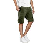 Generico Pantalones cortos cargo hombre verano ligeros deportivos cortos al aire libre cómodos pantalones cortos casuales con bolsillos bermudas S-3XL,Algodón Cargo Bermudas Hombre, 01 Army Green, L