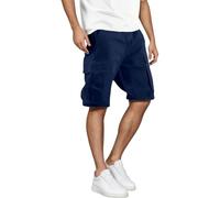 Generico Pantalones cortos cargo hombre verano ligeros deportivos cortos al aire libre cómodos pantalones cortos casuales con bolsillos bermudas S-3XL,Algodón Cargo Bermudas Hombre, 01 Azul Oscuro, S