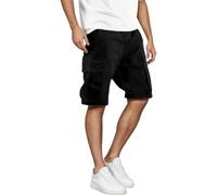 Generico Pantalones cortos cargo hombre verano ligeros deportivos cortos al aire libre cómodos pantalones cortos casuales con bolsillos bermudas S-3XL,Algodón Cargo Bermudas Hombre, 01 negro, L
