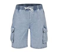 Genérico Pantalones Cortos De Mezclilla para Hombre 2025 Suave Multibolsillos Mezclilla Pantalones Cortos Casual De Trabajo Hombre Pantalón Corto Vaquero