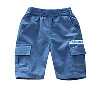 Genérico Pantalones Cortos Deporte Niños pequeños bebés,Pantalones Casuales de Cintura Alta Shorts Elegantes Uniforme Ocio, Ligeros Traje Ajustable Vaqueros para Deportivos niño