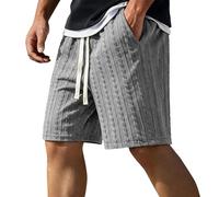 Genérico Pantalones Cortos Hombre Antiarrugas y fácil de cuidar Ajuste Holgado y cómodo Tiro Medio para Mayor Comodidad para Actividades al Aire Libre（Negro；M）