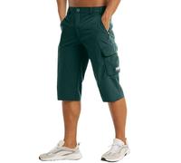 Genérico Pantalones Cortos Hombre Running - Hombres Debajo De La Rodilla Ligero Caminar Cinturón De Siete Puntos Bolsillo Cargo Ejercicio