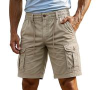 Genérico Pantalones Cortos Hombre Running,Short Cargo Pour Homme Pantalon Cargo Et Travail Avec Fermeture éClair Bouton Plus De Poches Short De Sport En Plein Air éTé Uni Classique