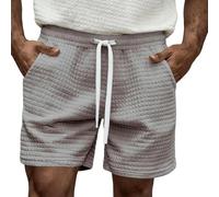 Genérico Pantalones Cortos Hombre Tejido de Sarga Resistente al Desgaste Transpirable y de Secado rápido Antiarrugas y fácil de cuidar para Actividades（Light Ashy；XXL）