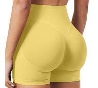 Genérico Pantalones Cortos Mujer Short Deportivo Leggings Push Up Mallas Cortas Deporte Cintura Alta Shorts Sin Costuras Butt Scrunch Legging Corto Correr Pants Elasticos para Yoga Fitness Running