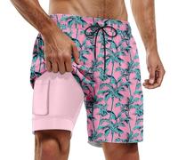 Genérico Pantalones Cortos para Hombres-Pantalones Cortos Casuales para Hombre veraniegos con diseño Moderno y Hawaiano Ideales para Playa o Deportes de Ocio confección bicapa (XXXXL)