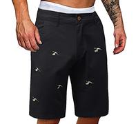 Genérico Pantalones Cortos Trabajo Hombre - Pantalones Casuales Rectos Y Cortos para Hombre Color Liso Mono para Exteriores Pantalones Pantalones Cortos Bolsillo con Botones Pantalones Cargo