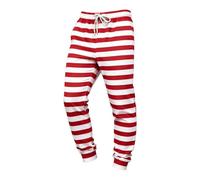 Genérico Pantalones de correr casuales a rayas con tacos elásticos de corte cónico para un confort ligero diario y al aire libre, rojo, M