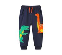 Genérico Pantalones de correr para niño Jogging grande niño Fitness Gym Pant Bolsillos laterales Pantalones para niño de sueltos niños Baggy Garcon, B-le negro, 4-5 Años