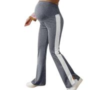 Genérico Pantalones de Embarazo de Talle Alto con Piernas Anchas con Soporte del Vientre Pantalones con Ranuras Laterales Pantalones Estiramiento Cómodo Pantalones Diario Pantalones Cómodo Y Elegante