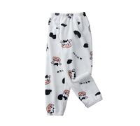 Genérico Pantalones de Flare Chica Pantalones de invierno para Niños de la Edad Pequeña, Pantalones Calientes de Polar Impreso de Dibujos Animados para Niñas y Niños (White,18-24 Meses)
