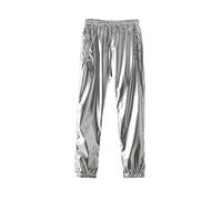 Genérico Pantalones De Hombre De Color Plateado Brillante MetáLicos con Lentejuelas Doradas Pantalones De Hombre AñOs 80 Outfit para Fiesta Disco Brillantes Disfraz De Carnaval