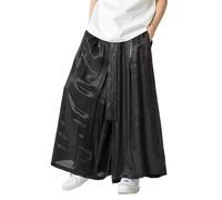 Generico Pantalones de hombre étnicos cómodos estilo casual japonés kimono Harem Baggy Pumphose Vintage Largo Jogging Anchos Largos Hakama Kung Fu de seda de hielo chino Wushu Fondo Trabajo Senderismo