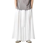 Generico Pantalones de hombre étnicos cómodos estilo casual japonés kimono Harem Baggy Pumphose Vintage Largo Jogging Anchos Largos Hakama Kung Fu de seda de hielo chino Wushu Fondo Trabajo Senderismo