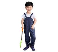 Genérico Pantalones de Lluvia para niños Chubasquero Impermeable Pantalones Nieve Niño Peto para la Lluvia Peto sobre Pantalones Peto sobre Pantalones Poncho Impermeable Pantalones (Black, 1-3 Years)