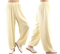 Genérico Pantalones de Tai Chi Cómodo Transpirable Artes Marciales Ropa Unisex Traje para Tai Chi y Meditación Tradicional Chino Uniforme Ropa para Yoga y Pilates,03,M