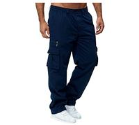 Genérico Pantalones De Trabajo Hombre Bolsillos Laterales Jogger Verão Pantalón Chándal Camuflaje Calças Slim Fit Trekking Ropa Hombre Primavera Pantalon Desbrozadora 2025 Nuevo 2#Marina de Guerra M
