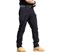 Genérico Pantalones De Trabajo Hombre Slim Fit Senderismo Outono Pantalón Mecanico Casual Calças Bolsillos Laterales Trabajo Ropa Hombre Primavera Pantalon Desbrozadora 2025 Nuevo 1#Negro 3XL