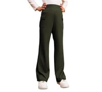 Genérico Pantalones de Uniforme para niñas, Pantalones Escolares para Adolescentes, Talla 6-15 años (Dark Green, 13-14 Years)