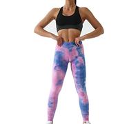Genérico Pantalones de Yoga de Cintura Alta para Mujer, Mallas elásticas sexys para Levantar glúteos, Entrenamiento, Correr, Adelgazar, Medias de botín (I, L)