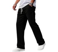 Genérico Pantalones Elasticos Hombre Pantalon Largo Deporte Cargo Pants de Pana con Bolsillos Largo Hippie Elasticos Ropa de Deporte Pantalones Pana Slim Fit Pantalón Chino Hombre Negro 3XL