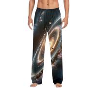 Genérico Pantalones Hombre Casual Pantalones Rectos Diseño Espacio Exterior Estampado Gráfico Cómodos Moda Callejera