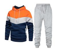 Genérico Pantalones Jogger Hombre de Deporte Conjunto Invierno Ropa de Deporte Un Conjunto Con Capucha Jogging Pantalones Chandal Hombres Deportes Hombre Sudadera Termica Multicolor L