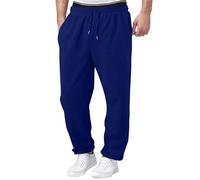Genérico Pantalones Jogger Hombre, Pantalones Hombre Jogger Casual con Ajustable Cordón con Cintura Elástica Pantalones Largos De Ocio Invierno Color Liso Elásticos Calidez Ropa De Calle
