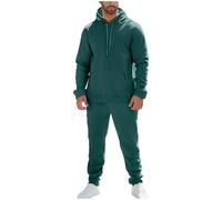 Genérico Pantalones Jogger Hombre Un Conjunto de Deporte Moda Conjunto Sudadera Deporte Sweatshirt Con Capucha Ropa de Pantalones Chandal Hombre Invierno Verde oscuro L