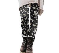 Genérico Pantalones Militares Mujer Leggins TéRmicos Mujer Leggings de Entrenamiento sin Costuras de Talle Leggings de Yoga Estampados para Mujer Pantalones para Vaqueros Pantalones Verano (White, L)