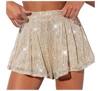 Genérico Pantalones Mujer Cortos, Shorts Mujer Deportivo, Y Brillantes con Lentejuelas para Pantalon Corto Deporte Shorts PantalóN CháNdal