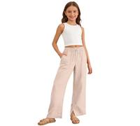 Genérico Pantalones Niña Chinos, Pantalones Vaqueros Niña Capri, Pantalon Casuales Lisos Niñas Suaves Y CóModos El Uso Diario FáCiles Cuidar DíA A Falda Pantalón Pantalon Lino Pantalón Corto