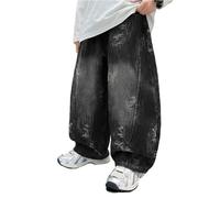 Genérico Pantalones Vaqueros Casual Clásico Largo Cómodo Otoño Ropa Niño Diario, Le Noir, 7-8 años