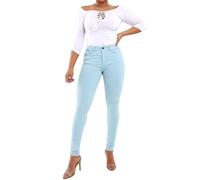 Genérico Pantalones Vaqueros De Pierna Recta para Mujer Elasticos Levanta Cola Botones Pantalones De Mezclilla Legging para El Hogar El Trabajo Las Vacaciones Las Citas La Playa