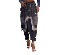 Genérico Pantalones Vaqueros,Pantalones Vaqueros Desgastados Y Rotos para Mujer De Cintura Alta Holgados De Mezclilla Lavada Informales CóModos para Uso Diario