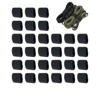 Genérico Pants Belt Loops - 30 Piece Portable Elastic Nylon Sling Retainer Straps, Adjustable Waist Connector Set | Stretch Fastener Clips, Multipurpose Gear Organizer Bands, For Daily Use