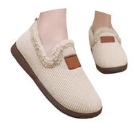 Genérico Pantuflas acogedoras para mujer, calzado de casa grueso para otoño e invierno, para una comodidad informal. Zapatillas Deportivas De Mujer Rosadas